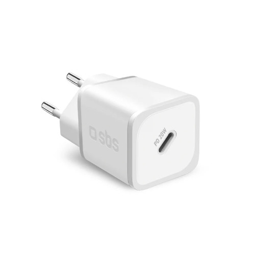 Cargador de Pared 20 W USB-C SBS TETRGAN1C20W Ultrarápido Blanco