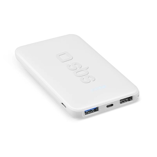 Power Bank Pocket 5000 mAh 2 USB-A + USB-C / Micro-USB SBS TEBB5000POCW Blanco