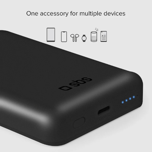 Powerbank 5000 mAh SBS TEBB5000MAG1CK Cárga Rápida Negro - foto 2