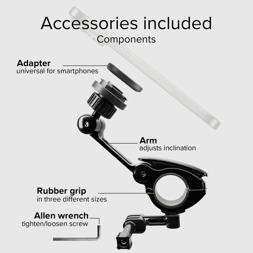 Soporte Moto Smartphone SBS TEURRIDEMOUNTFRONT Lock Pro Fijación al manillar + sistema Lock Pro Negro - foto 2