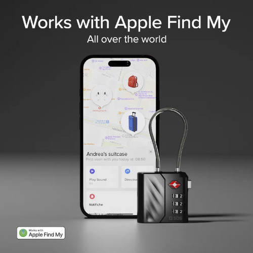 Candado TSA Localizador Inteligente SBSTEFINDLOCK para Maletas y Bolsas Compatible con Apple Find My - foto 2