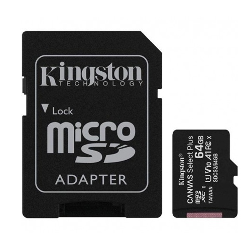 Tarjeta memoria 64gb Micro SDXC Kingston Canvas select+ adaptador