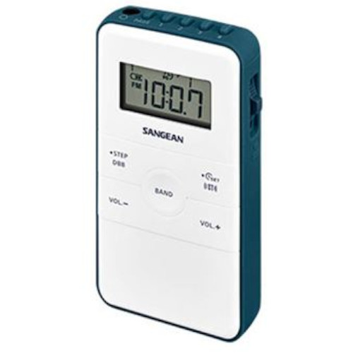 Radio portátil bolsillo 100mW Sangean SDT140WHBL Blanco AM/FM
