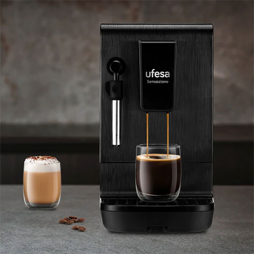 Cafetera Expresso Superautomática Ufesa Sensazione Grano y molido Negra - foto 2