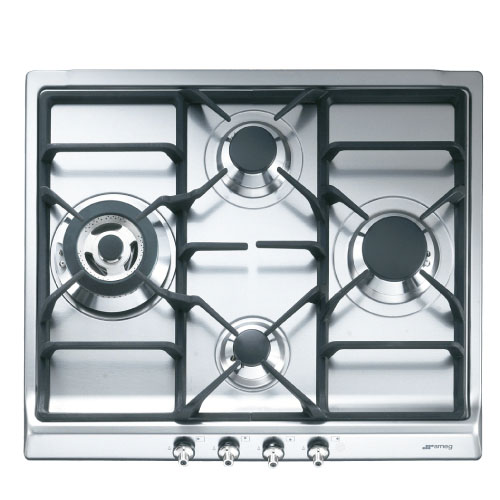 Encimera de gas 4 fuegos 60CM Smeg SER60SGH3 inox