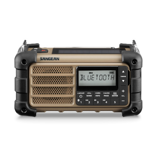 Radio Emergencia Sangean MMR-99 AM FM Bluetooth AUX Naranja Desierto