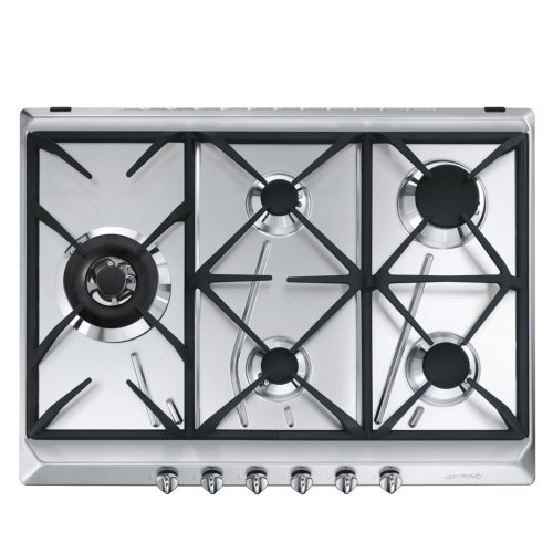Encimera de Gas 5 Fuegos 70cm Smeg SRV575GH5 Inox