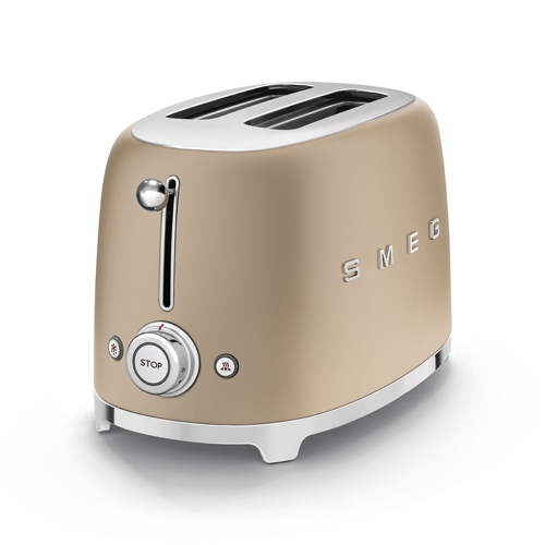 Tostador 2 Ranuras 950W Smeg TSF01CHMEU 50' Style Champagne Mate - foto 2