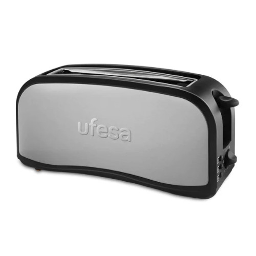 Tostador 1 Ranura 1000W Ufesa TT7965 Inox y Negra
