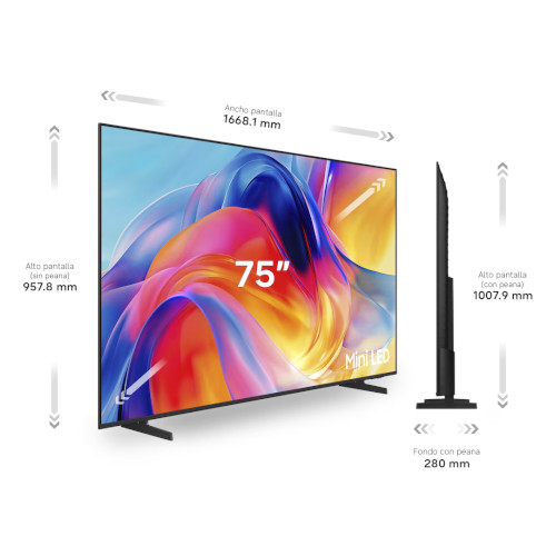 Televisor Mini LED 75" 4K Samsung TU75M73HAUXXC Smart TV Clase F - foto 2