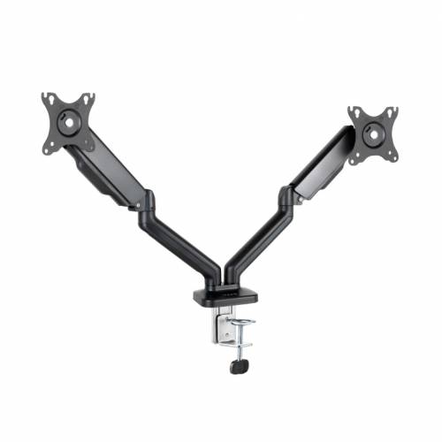 TooQ Soporte de Mesa para 2 Pantallas 17"-32", Negro