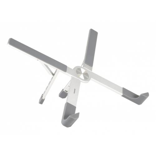 TooQ Soporte elevador plegable de aluminio para portátiles, Plata