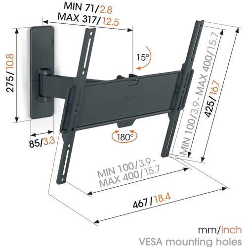 Soporte TV 32"-65" Vogels TVM1423 Full Motion Medium - foto 2