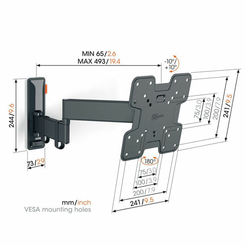 Soporte TV 2 Brazos Max 24-43" 15Kg Vogels TVM3243 Full - foto 2