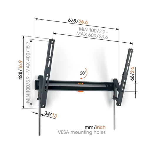 Soporte TV 40"- 77" Vogels TVM3613 Tilt Large Wall - foto 2