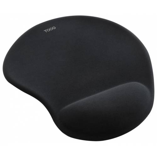 TooQ Alfombrilla para ratón ergonómica con reposamuñecas de gel, Negro