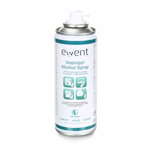 Ewent EW5613 kit de limpieza para computadora Impresora, Portátil, Escáner, PC Espray para limpieza de equipos 200 ml
