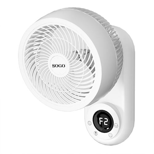Ventilador Pared 50W 25cm SOGO VENSS21335 Oscilante Mando Blanco