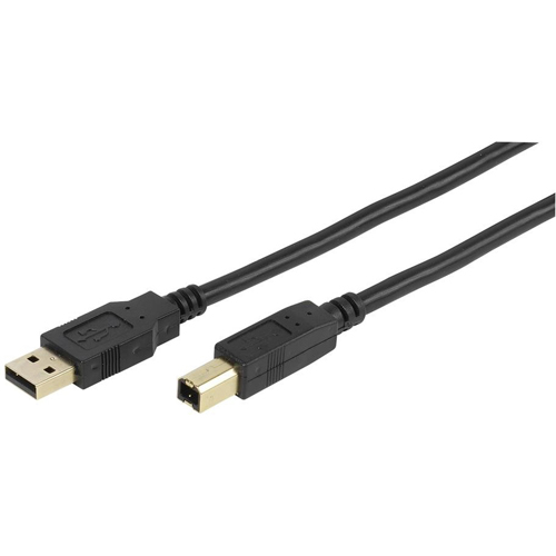 Cable Vivanco USB-A a USB-B 2.0 Gold 5m