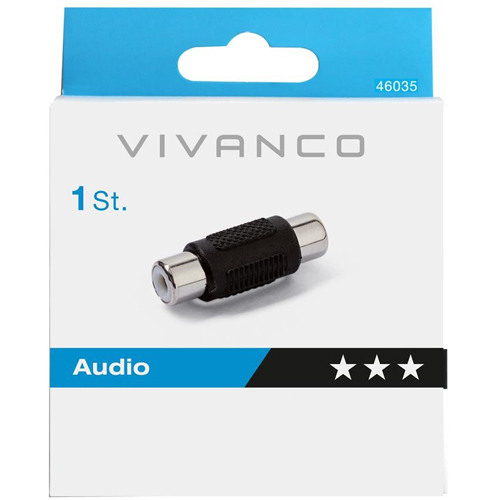 Adaptador de Audio Vivanco RCA a RCA Hembra x2 - foto 2