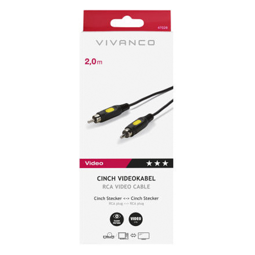 Cable de Video Vivanco RCA Macho a RCA Macho 2M - foto 2