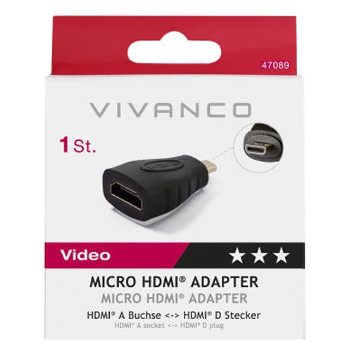 Adaptador Micro Hdmi a Hdmi Vivanco 47089 - foto 2