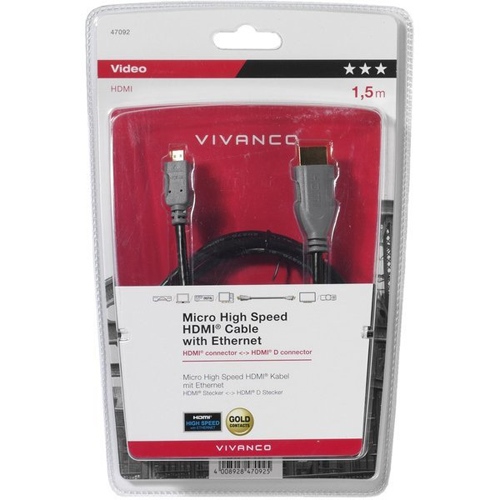Cable Micro HDMI a HDMI 1,5M - foto 2