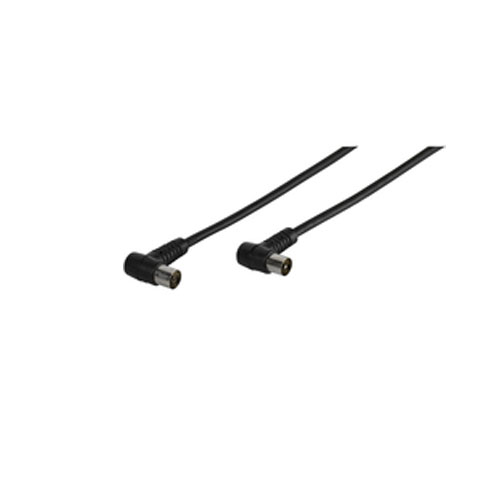 Cable antena acodado negro 1.5m