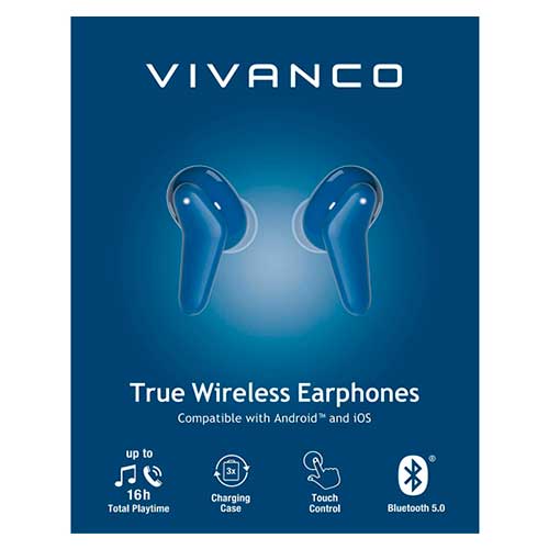 Auriculares Bluetooth + Caja Carga Azul Vivanco VV60607 - foto 3