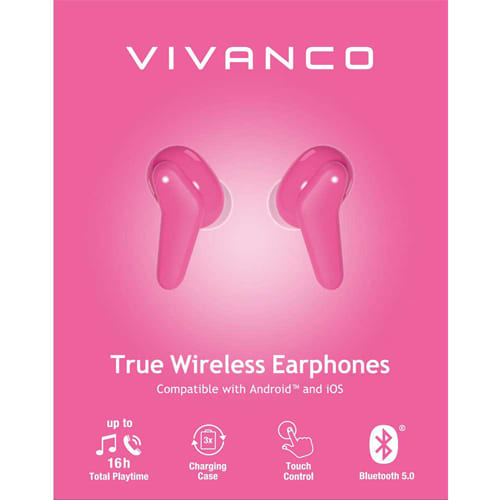 Auriculares Bluetooth + Caja de Carga Rosa Vivanco VV60631 - foto 3