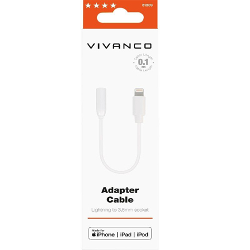 Adaptador de Audo Lightning 3,5mm 0,10m Blanco - foto 2