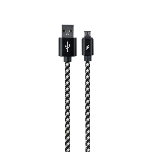 Cable de carga y datos WIRBOO Micro USB 2.5M Blanco y Negro