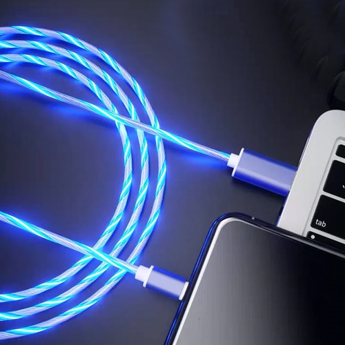 Cable carga y datos USB Wirboo tipo C con Luz Azul - foto 2