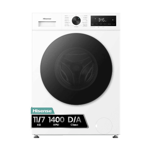 Lavasecadora 11/7kg 1400rpm Hisense WD1I1142BWL2 Blanco Clase A/D