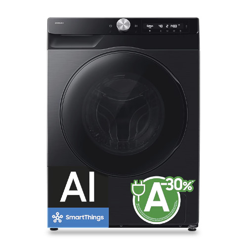 Lavasecadora 9/6kg 1400rpm Samsung WD90HG6U94BBU3 Wifi Negro Clase A-30% / D