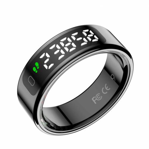 Leotec LESR01K08 rastreador de actividad LED Anillo inteligente rastreador de actividad IPX8 Negro