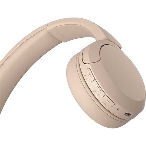 Auriculares Diadema Bluetooth Sony WHCH520C Beige - foto 3