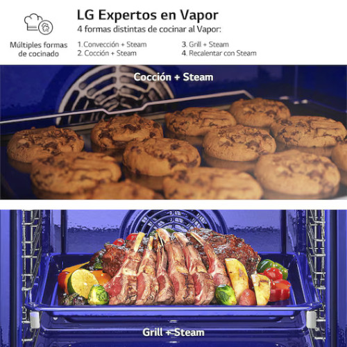 Horno Multifunción 60cm LG WS9D7651WS Pirolítico Vapor Instaview Inox A++ - foto 3