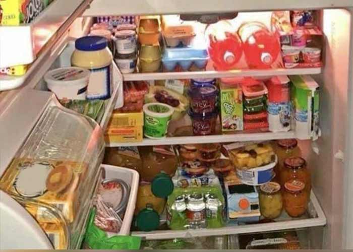 Frigorífico sobrecargado